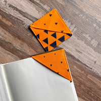 navy orange bookmark