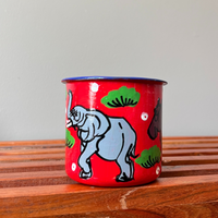 elephant enamel mug