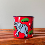 elephant enamel mug