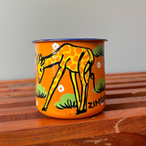 giraffe enamel mug