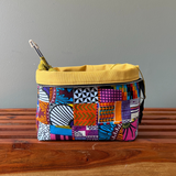 patchwork knitting project bag