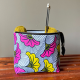 pink yellow project bag