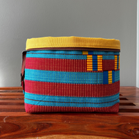 Kente knitting project bag