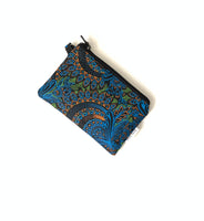 blue black small coin purse