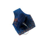 Crochet Yarn Storage Bag - Blue African Fabric | Thrifty Upenyu