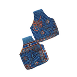 Crochet Yarn Storage Bag - Blue African Fabric | Thrifty Upenyu