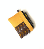 yellow small zip coin purse