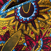 african fabric yellow red