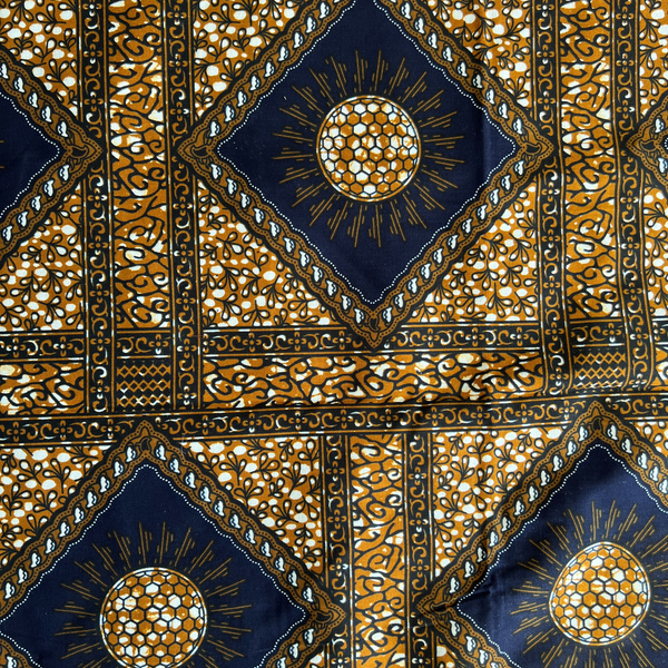 brown african print fabric
