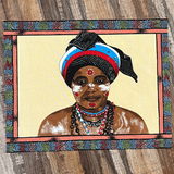 xhosa woman quilting square