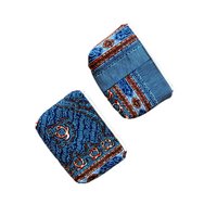 small denim blue zipper pouches for purse