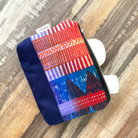 navy tribal pouch