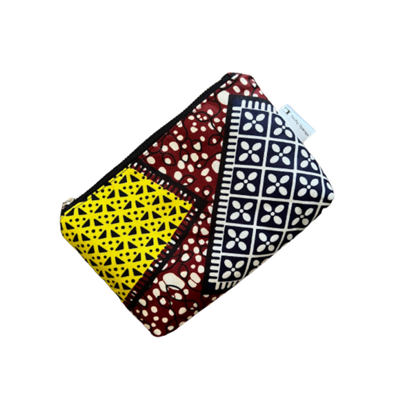 Brown African Fabric Small Pouch Bag for Ladies