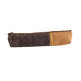 brown shweshwe fabric long pencil case