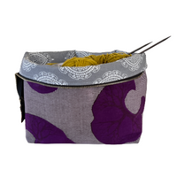 Purple Large Knitting Storage Project Bag - African Fabric | Thrifty Upenyu
