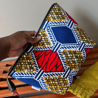 geometric crochet project bag