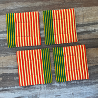 green african fabric coasters