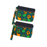 green and black african purses