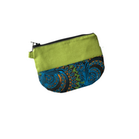 green black blue african purse