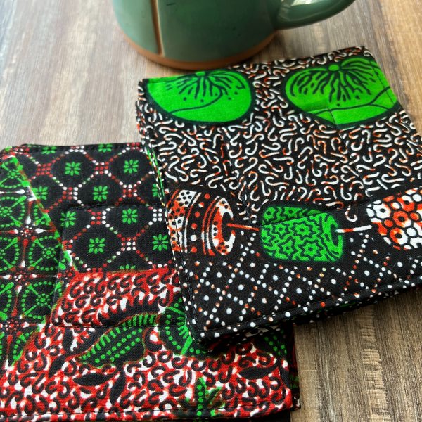 African Cloth Coaster Set