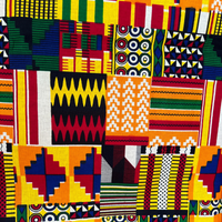 1/2 Yard Kente Print Fabric - Patchwork Design | Thrifty Upenyu