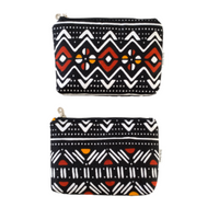 mudcloth small zipper pouch for purse for women