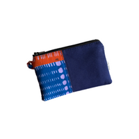 navy small african pouch