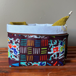 patchwork knitting project bag