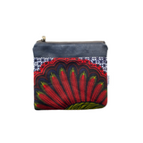 peacock african  pouch