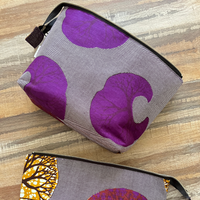 Purple Large Knitting Storage Project Bag - African Fabric | Thrifty Upenyu