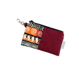 small coin pouch maroon