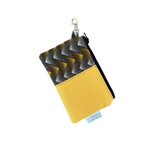 small coin purse yellow canvas