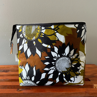 sunflower knitting project bag