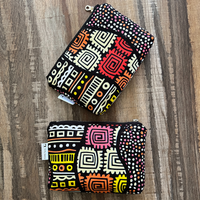 tribal african zippered pouches