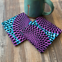 purple cloth coasters