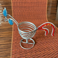 Beaded Wire Chicken Egg Cup Holder | Thrifty Upenyu