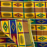 yellow kente fabric