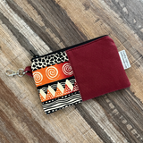 zip coin purse maroon
